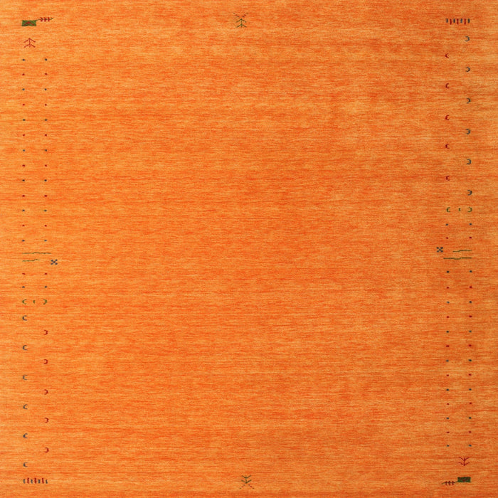 Sideview of Machine Washable Contemporary Orange Red Rug, wshcon1084