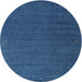 Sideview of Contemporary Blue Modern Rug, con1085