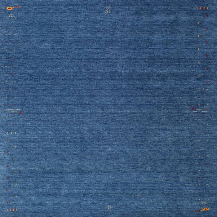 Sideview of Machine Washable Contemporary Blueberry Blue Rug, wshcon1085