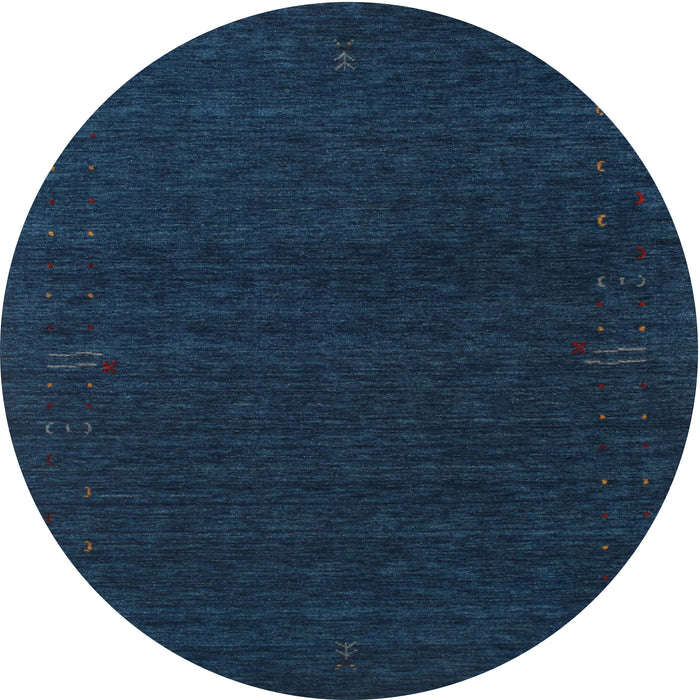 Square Machine Washable Contemporary Deep-Sea Blue Rug, wshcon1086