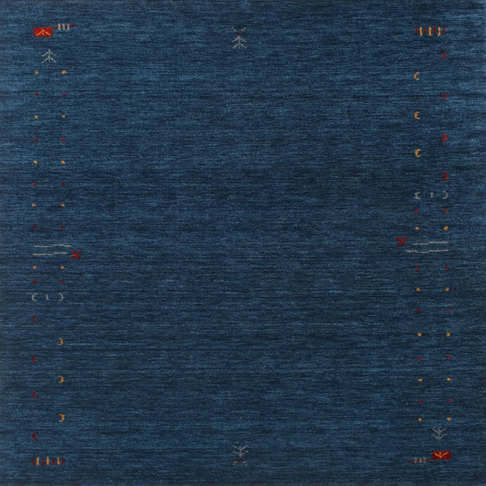 Sideview of Machine Washable Contemporary Deep-Sea Blue Rug, wshcon1086