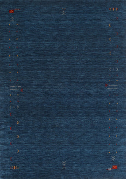 Contemporary Deep-Sea Blue Modern Rug, con1086