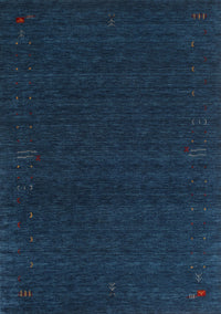 Machine Washable Contemporary Deep-Sea Blue Rug, wshcon1086