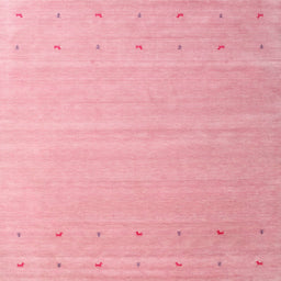 Square Contemporary Pastel Pink Modern Rug, con1087