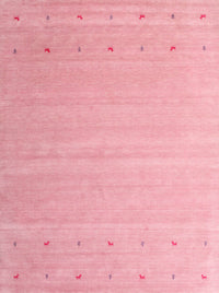 Machine Washable Contemporary Pastel Pink Rug, wshcon1087