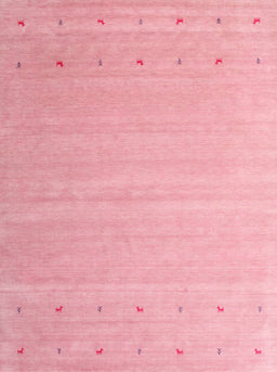 Machine Washable Contemporary Pastel Pink Rug, wshcon1087