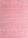Machine Washable Contemporary Pastel Pink Rug, wshcon1087
