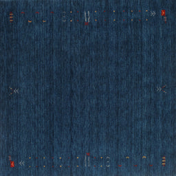 Sideview of Machine Washable Contemporary Deep-Sea Blue Rug, wshcon1088