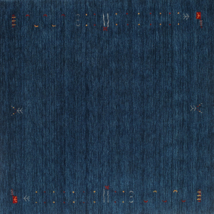 Sideview of Machine Washable Contemporary Deep-Sea Blue Rug, wshcon1088