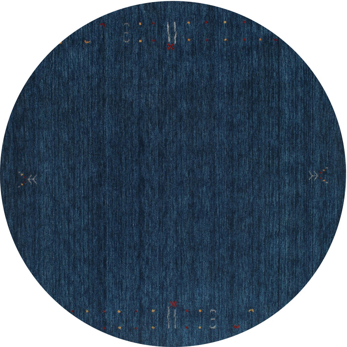 Sideview of Contemporary Deep-Sea Blue Modern Rug, con1088