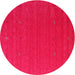 Sideview of Contemporary Pink Modern Rug, con1089