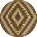 Square Machine Washable Contemporary Saddle Brown Rug, wshcon1093