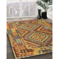 Contemporary Gold Southwestern Rug, con1095