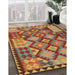 Contemporary Metallic Gold Oriental Rug in Family Room, con1100