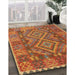 Contemporary Red Oriental Rug in Family Room, con1101