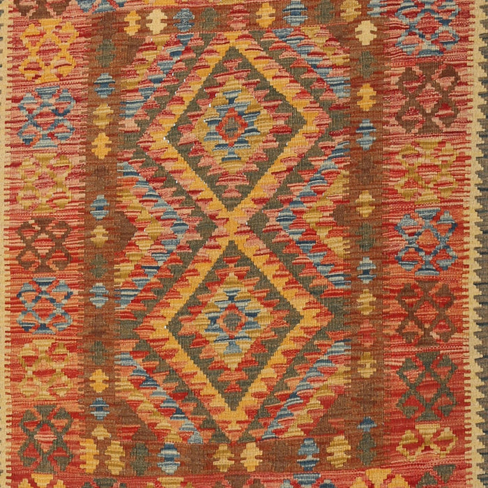 Machine Washable Contemporary Red Rug, wshcon1101