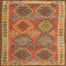 Square Contemporary Gold Oriental Rug, con1102