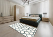 Machine Washable Contemporary Dark Gray Rug in a Bedroom, wshcon1103