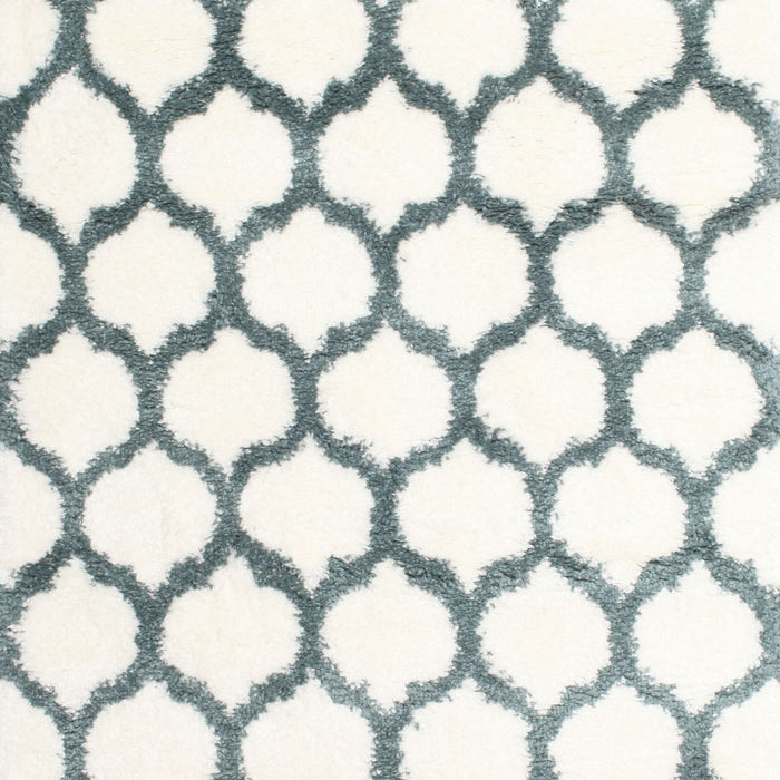 Contemporary Dark Gray Trellis Rug, con1103