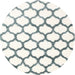 Sideview of Contemporary Dark Gray Trellis Rug, con1103