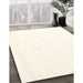 Contemporary Beige Solid Rug in Family Room, con1104