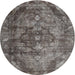 Sideview of Contemporary Gray Modern Rug, con1106