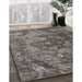 Machine Washable Contemporary Gray Rug in a Family Room, wshcon1106