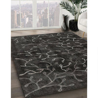 Contemporary Charcoal Black Persian Rug, con1107