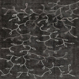 Sideview of Machine Washable Contemporary Charcoal Black Rug, wshcon1107