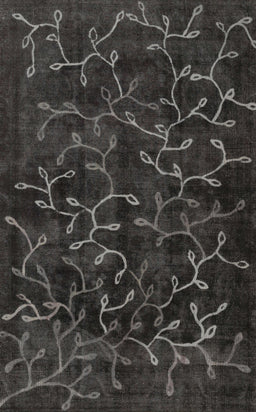 Contemporary Charcoal Black Persian Rug, con1107