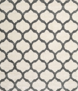 Square Contemporary Gold Trellis Rug, con1109