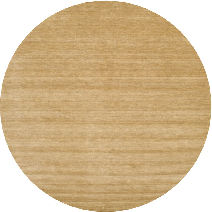 Sideview of Contemporary Yellow Solid Rug, con110