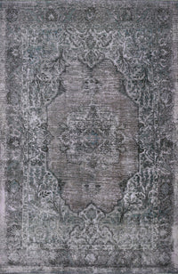 Machine Washable Contemporary Gray Rug, wshcon1110