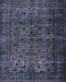 Contemporary Dark Slate Blue Modern Rug, con1111