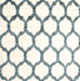 Contemporary Dark Gray Trellis Rug, con1112