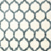 Square Contemporary Dark Gray Trellis Rug, con1112