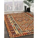 Contemporary Red Southwestern Rug in Family Room, con1115