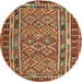 Sideview of Contemporary Red Southwestern Rug, con1115