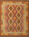 Contemporary Mahogany Brown Southwestern Rug, con1116