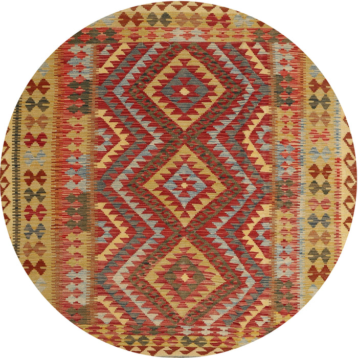 Sideview of Contemporary Gold Oriental Rug, con1117