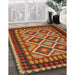 Contemporary Red Oriental Rug in Family Room, con1118