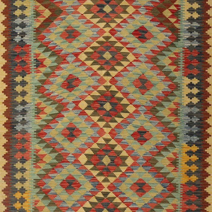 Machine Washable Contemporary Brass Green Rug, wshcon1119