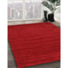 Machine Washable Contemporary Red Rug in a Family Room, wshcon111