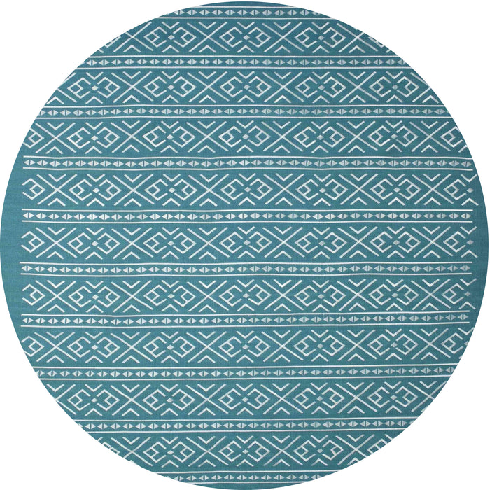 Square Machine Washable Contemporary Dark Cyan Green Rug, wshcon1120