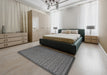 Contemporary Gray Modern Rug in a Bedroom, con1121