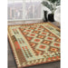 Contemporary Red Southwestern Rug in Family Room, con1123