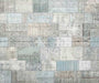 Contemporary Dark Gray Patchwork Rug, con1125