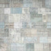 Square Contemporary Dark Gray Patchwork Rug, con1125