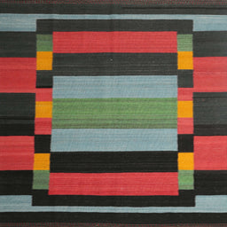 Sideview of Machine Washable Contemporary Hazel Green Rug, wshcon1129