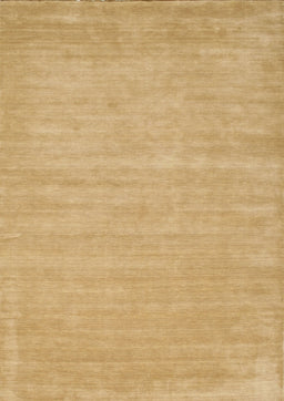 Contemporary Yellow Solid Rug, con112